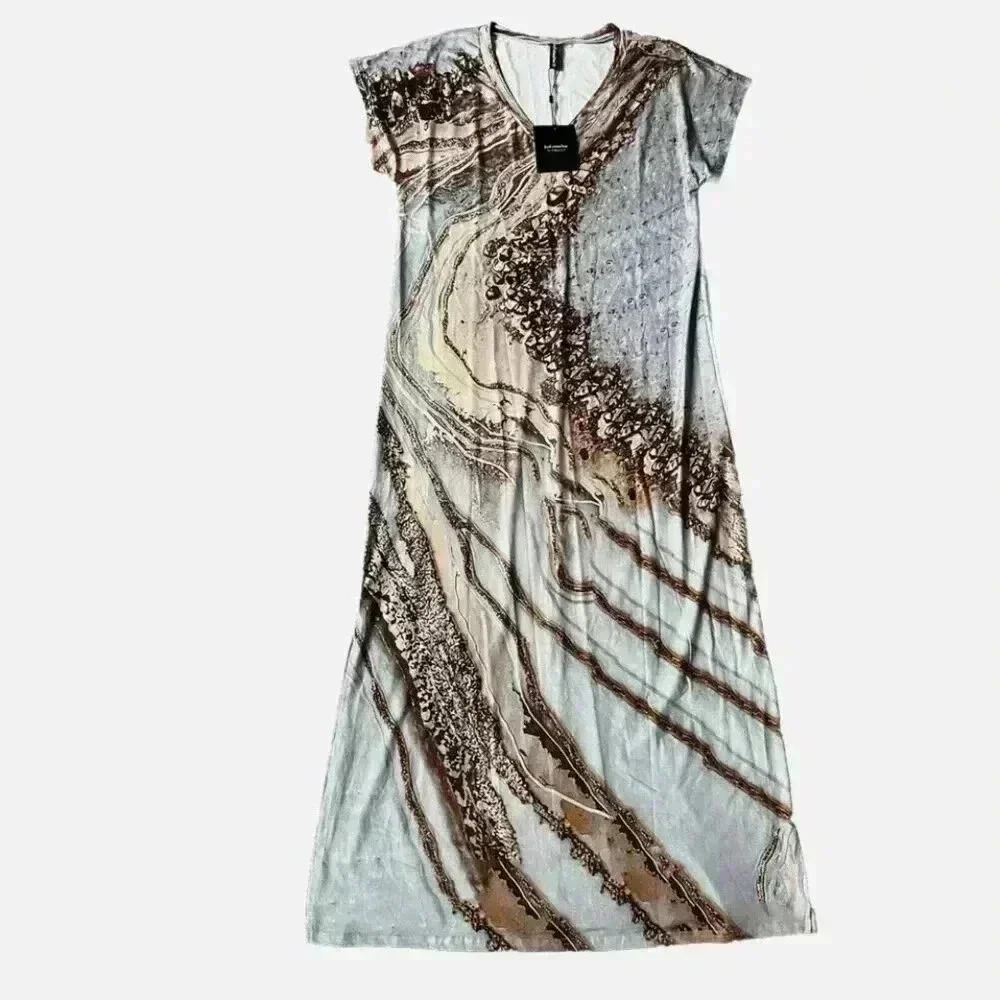 NWT Elegant Gray Maxi Dress